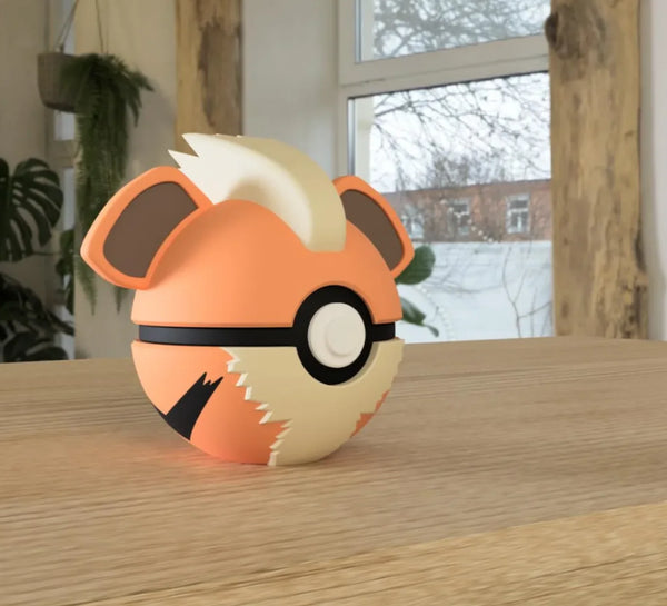Figurine Pokéball 3D Caninos - Pokémon