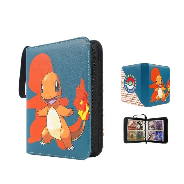 Classeur zip Salamèche pour cartes Pokémon, pages 4 cases