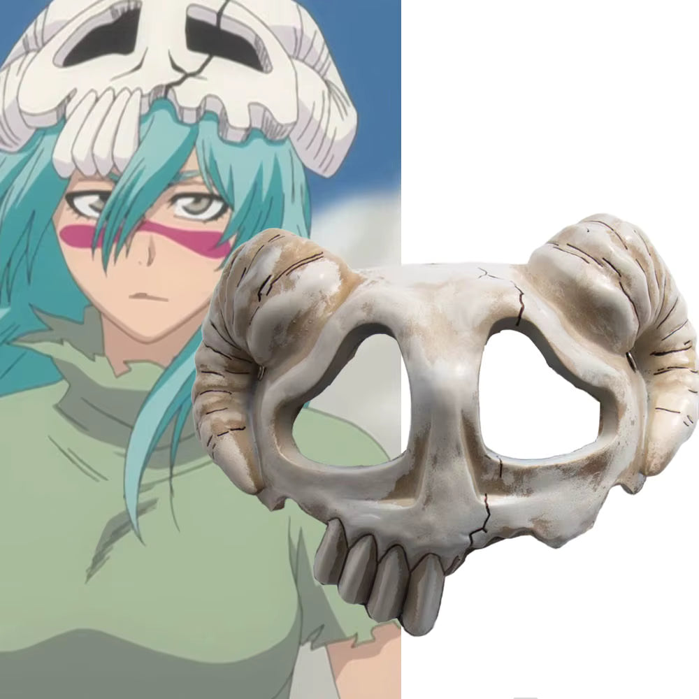 Masque cosplay de Nel Tu de Bleach : crâne fêlé à porter sur la tête