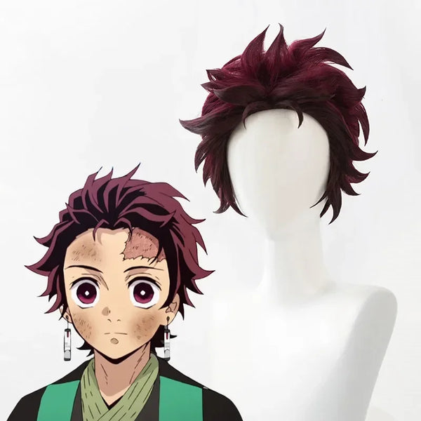 Perruque Cosplay Tanjiro - Demon Slayer