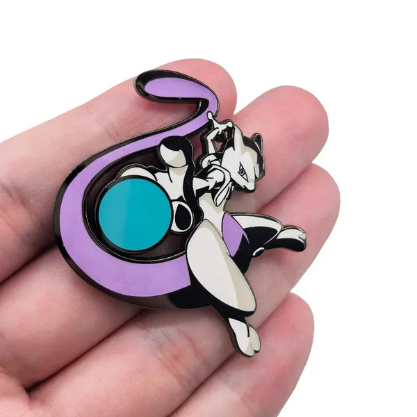 5cm Japanese Mewtwo Anime Enamel Pin Pokemon Funny Cartoon Collect Badge Jewelery Backpack Accessories Lapel Brooch