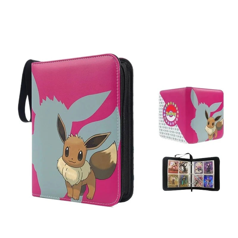 Classeur zip Évoli pour cartes Pokémon, pages 4 cases