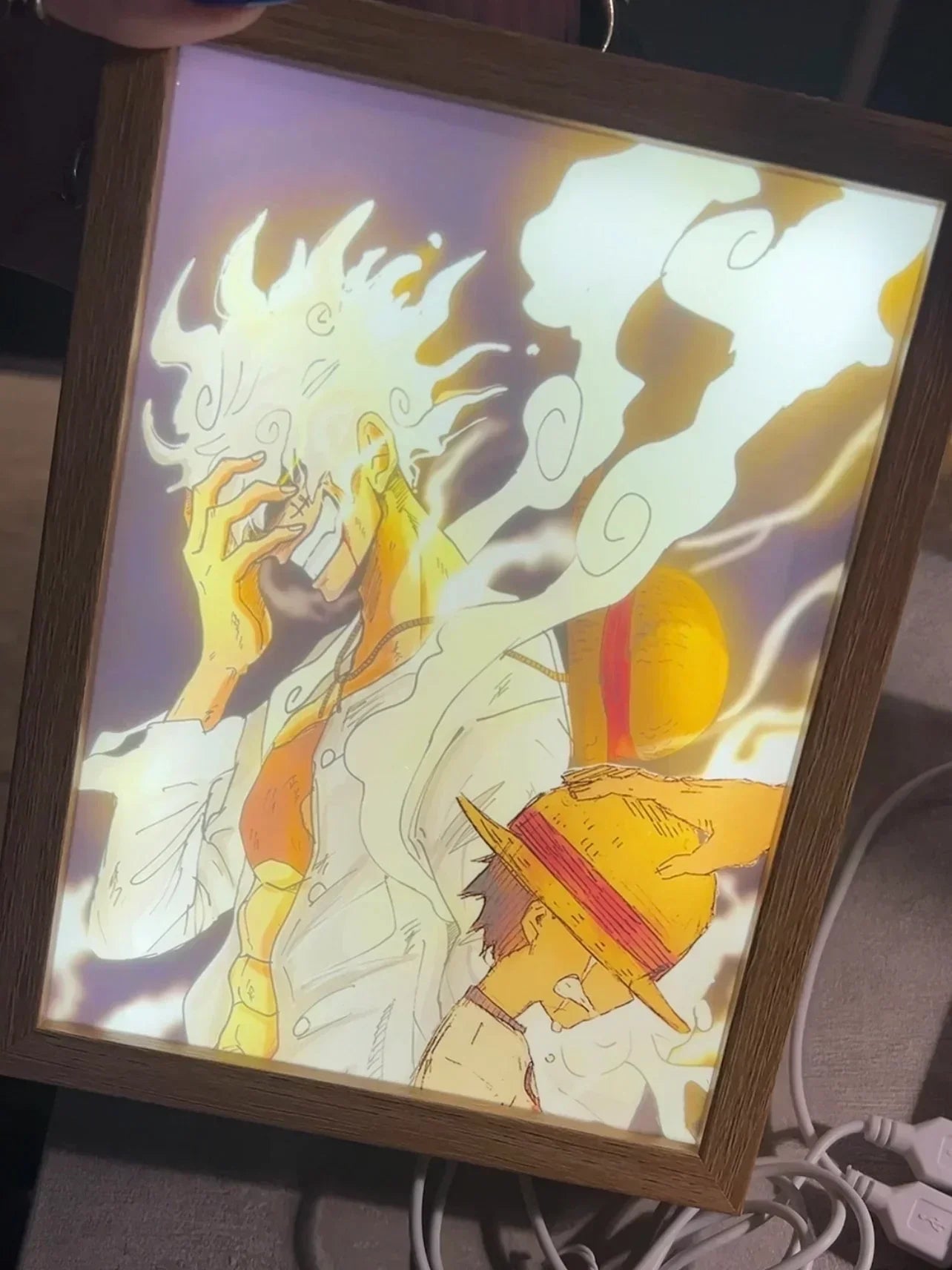 Cadre Led Luffy Gear 5 - BAKASHOP