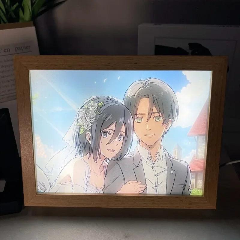 Cadre LED Mariage Mikasa Eren - BAKASHOP