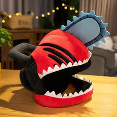 Almohada de peluche de Chainsaw Man, linda máscara de anime, muñeco de peluche, tocado, accesorio de cosplay de Denji, almohada decorativa suave, gorras Pochita personalizadas - vignette 5