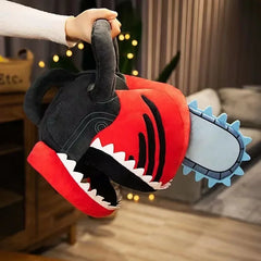 Almohada de peluche de Chainsaw Man, linda máscara de anime, muñeco de peluche, tocado, accesorio de cosplay de Denji, almohada decorativa suave, gorras Pochita personalizadas - vignette 6