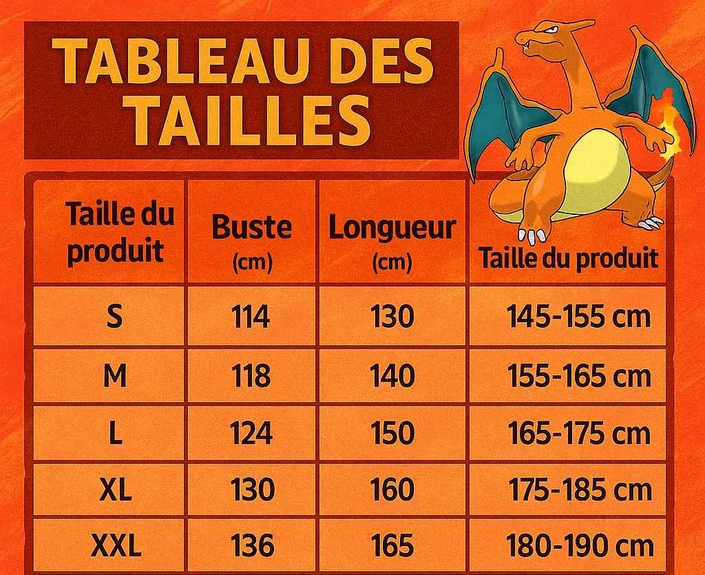Combinaison Pyjama Dracaufeu - BAKASHOP