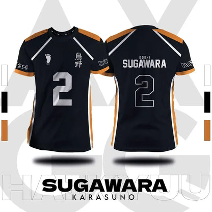 Haikyuu Fukurodani Hinata Cartoon Anime Cosplay Men Jersey Short Sleeve Kids Tee Clothing Unisex Tops New Fashion Women T-shirt - BAKASHOP