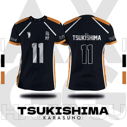 Haikyuu Fukurodani Hinata Cartoon Anime Cosplay Men Jersey Short Sleeve Kids Tee Clothing Unisex Tops New Fashion Women T-shirt - BAKASHOP