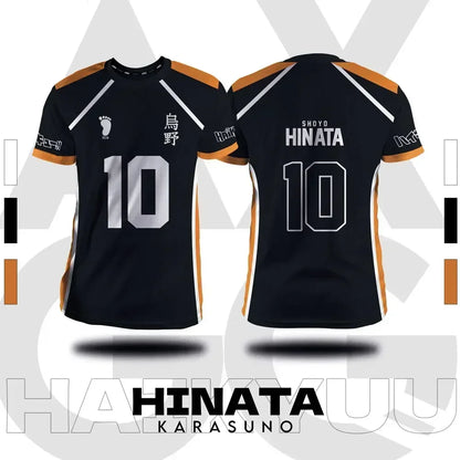 Haikyuu Fukurodani Hinata Cartoon Anime Cosplay Men Jersey Short Sleeve Kids Tee Clothing Unisex Tops New Fashion Women T-shirt - BAKASHOP