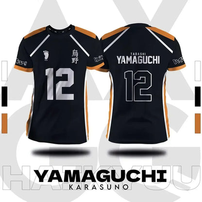 Haikyuu Fukurodani Hinata Cartoon Anime Cosplay Men Jersey Short Sleeve Kids Tee Clothing Unisex Tops New Fashion Women T-shirt - BAKASHOP