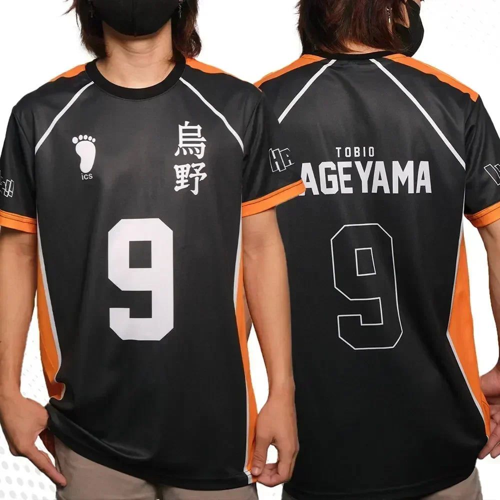Haikyuu Fukurodani Hinata Cartoon Anime Cosplay Men Jersey Short Sleeve Kids Tee Clothing Unisex Tops New Fashion Women T-shirt - BAKASHOP