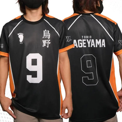 Haikyuu Fukurodani Hinata Cartoon Anime Cosplay Men Jersey Short Sleeve Kids Tee Clothing Unisex Tops New Fashion Women T-shirt - BAKASHOP