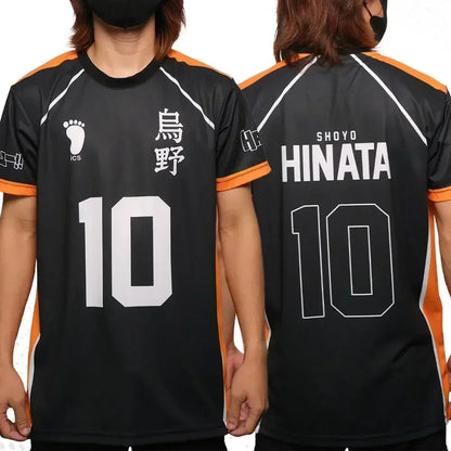 Haikyuu Fukurodani Hinata Cartoon Anime Cosplay Men Jersey Short Sleeve Kids Tee Clothing Unisex Tops New Fashion Women T-shirt - BAKASHOP