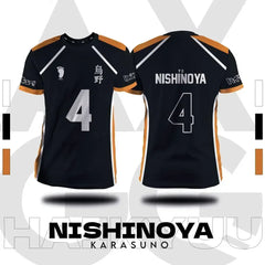 Haikyuu Fukurodani Hinata dibujos animados Anime Cosplay hombres Jersey manga corta niños camiseta ropa unisex tops nueva moda mujeres camiseta - vignette 4