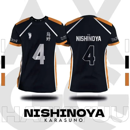 Haikyuu Fukurodani Hinata Cartoon Anime Cosplay Men Jersey Short Sleeve Kids Tee Clothing Unisex Tops New Fashion Women T-shirt - BAKASHOP
