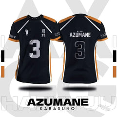 Haikyuu Fukurodani Hinata dibujos animados Anime Cosplay hombres Jersey manga corta niños camiseta ropa unisex tops nueva moda mujeres camiseta - vignette 8