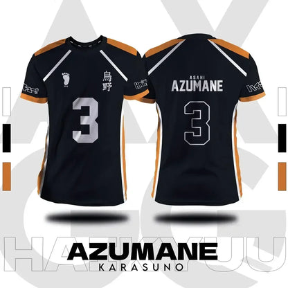 Haikyuu Fukurodani Hinata Cartoon Anime Cosplay Men Jersey Short Sleeve Kids Tee Clothing Unisex Tops New Fashion Women T-shirt - BAKASHOP