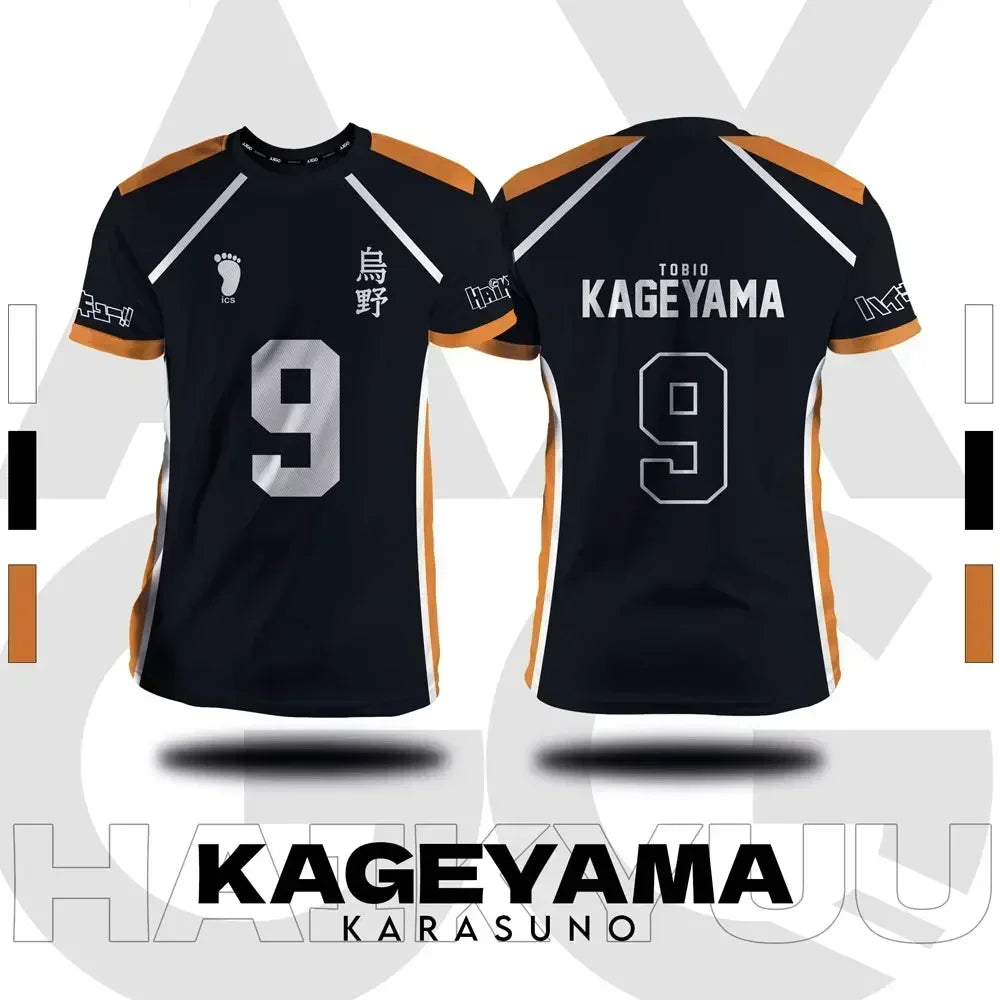 Haikyuu Fukurodani Hinata Cartoon Anime Cosplay Men Jersey Short Sleeve Kids Tee Clothing Unisex Tops New Fashion Women T-shirt - BAKASHOP