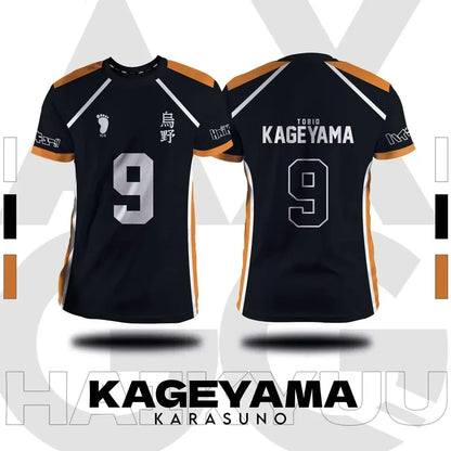 Haikyuu Fukurodani Hinata Cartoon Anime Cosplay Men Jersey Short Sleeve Kids Tee Clothing Unisex Tops New Fashion Women T-shirt - BAKASHOP