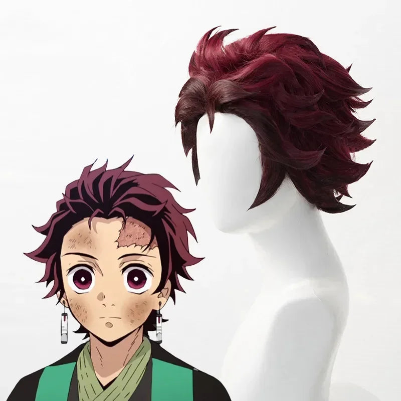 Perruque Cosplay Tanjiro