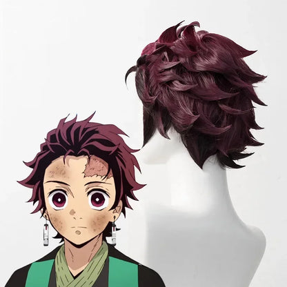 Perruque Cosplay Tanjiro