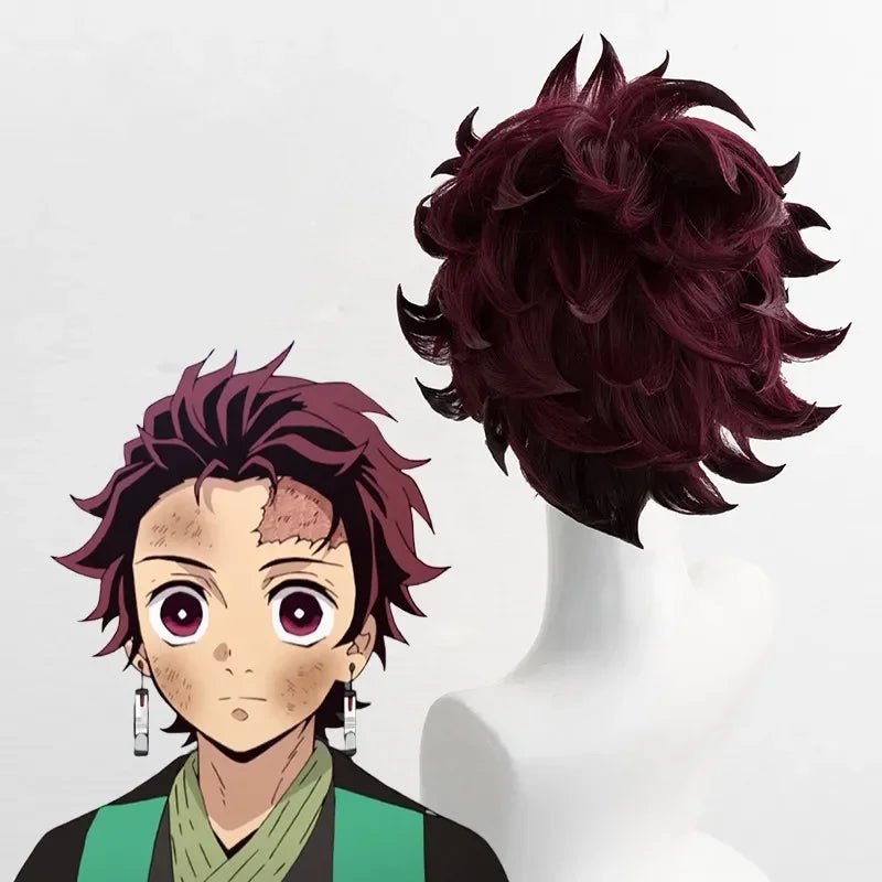 Perruque Cosplay Tanjiro