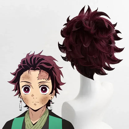 Perruque Cosplay Tanjiro