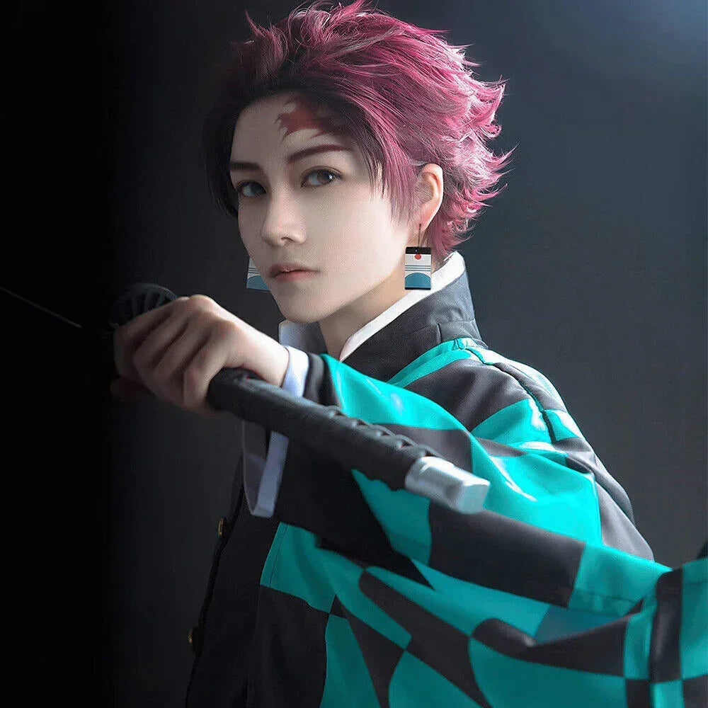 Perruque Cosplay Tanjiro