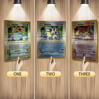Poster Dracaufeu, Tortank et Florizarre 3 en 1 – Effet 3D - BAKASHOP