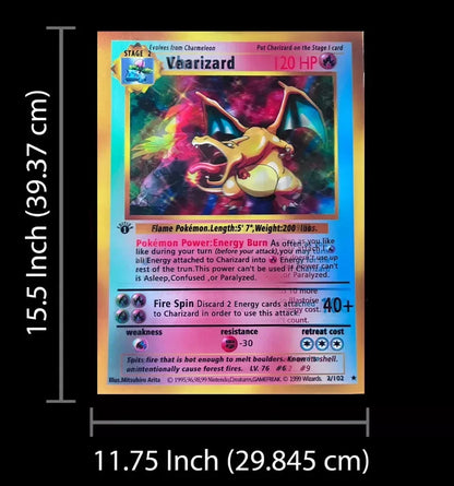 Poster Dracaufeu, Tortank et Florizarre 3 en 1 – Effet 3D - BAKASHOP