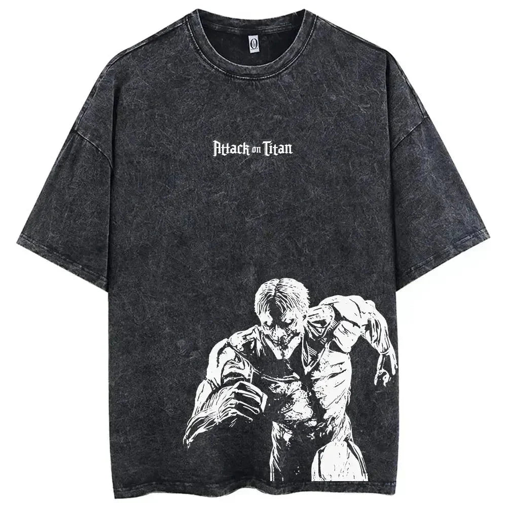 T-shirt Noir Reiner Titan cuirassé - BAKASHOP