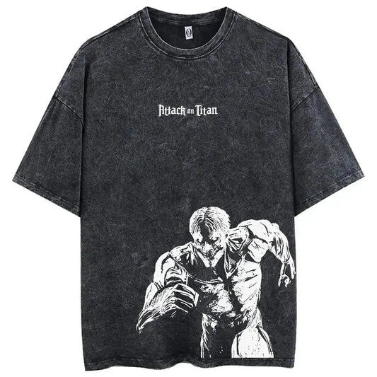 T-shirt Noir Reiner Titan cuirassé - BAKASHOP